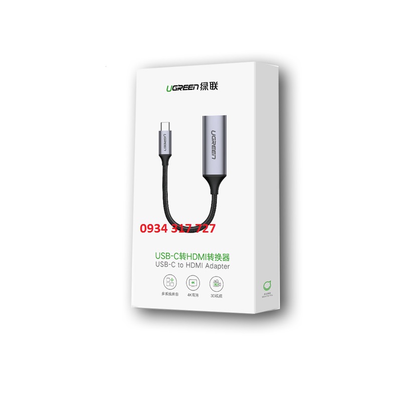 Cáp chuyển USB TYPE C sang HDMI UGREEN 70444